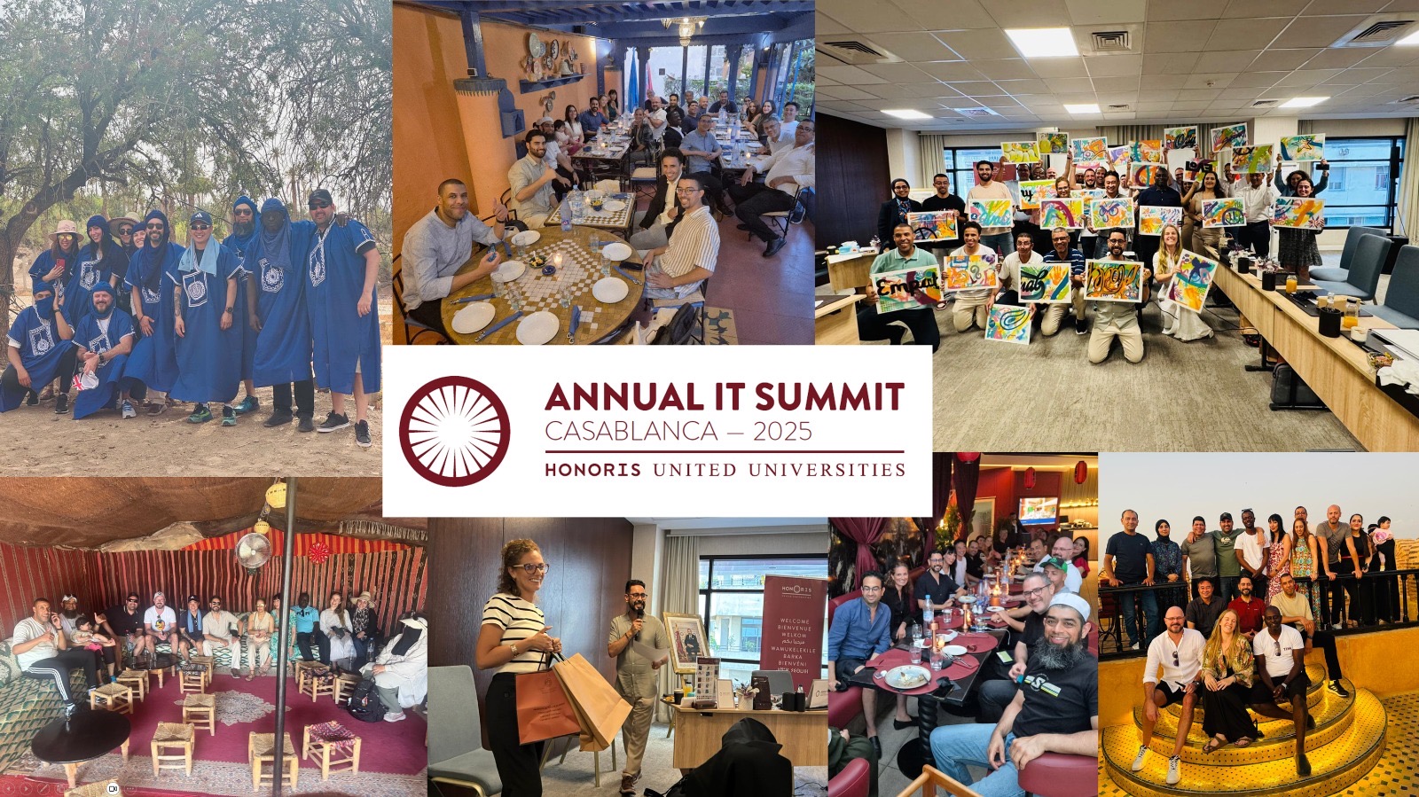 Collage of Honoris technology leaders during the 2025 Annual IT Summit in Casablanca